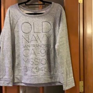 Old Navy sweatshirt.